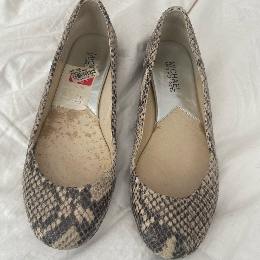 MICHAEL Michael Kors snakeskin ballet flats